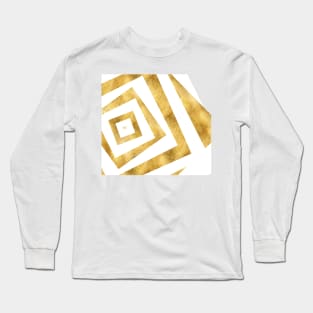 ART DECO VERTIGO WHITE AND GOLD #minimal #art #design #kirovair #buyart #decor #home Long Sleeve T-Shirt